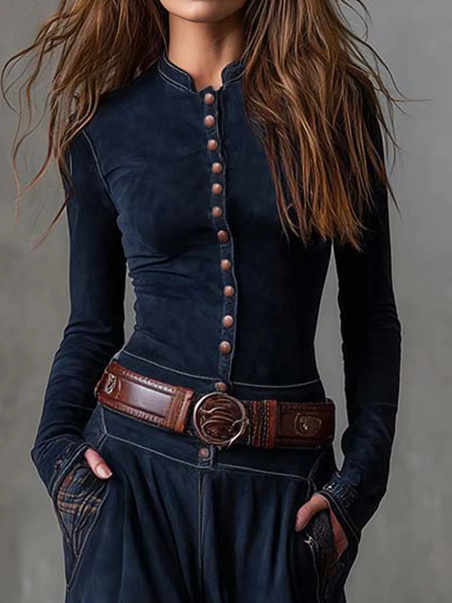 Vera™ - Vestido maxi de ante con cinturón